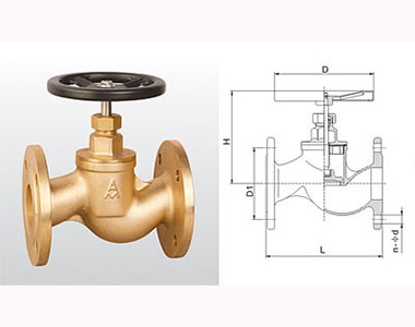 314_314A J41W-16T_J41F-16T 黃銅法蘭截止閥