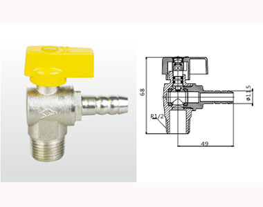 275 QR24F-16T 黃銅角式接管燃氣球閥