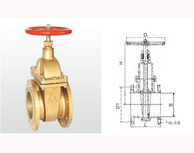 106 Z45W-16T_Z45W-10T 黃銅法蘭閘閥